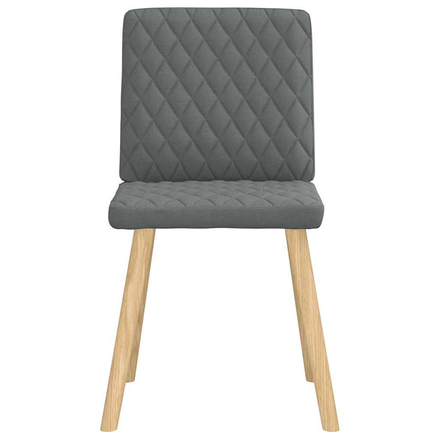 Eetkamerstoelen 6 st stof donkergrijs