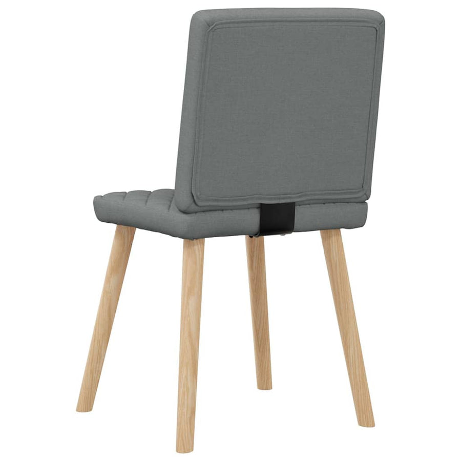 Eetkamerstoelen 6 st stof donkergrijs