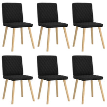 Eetkamerstoelen 6 st stof zwart
