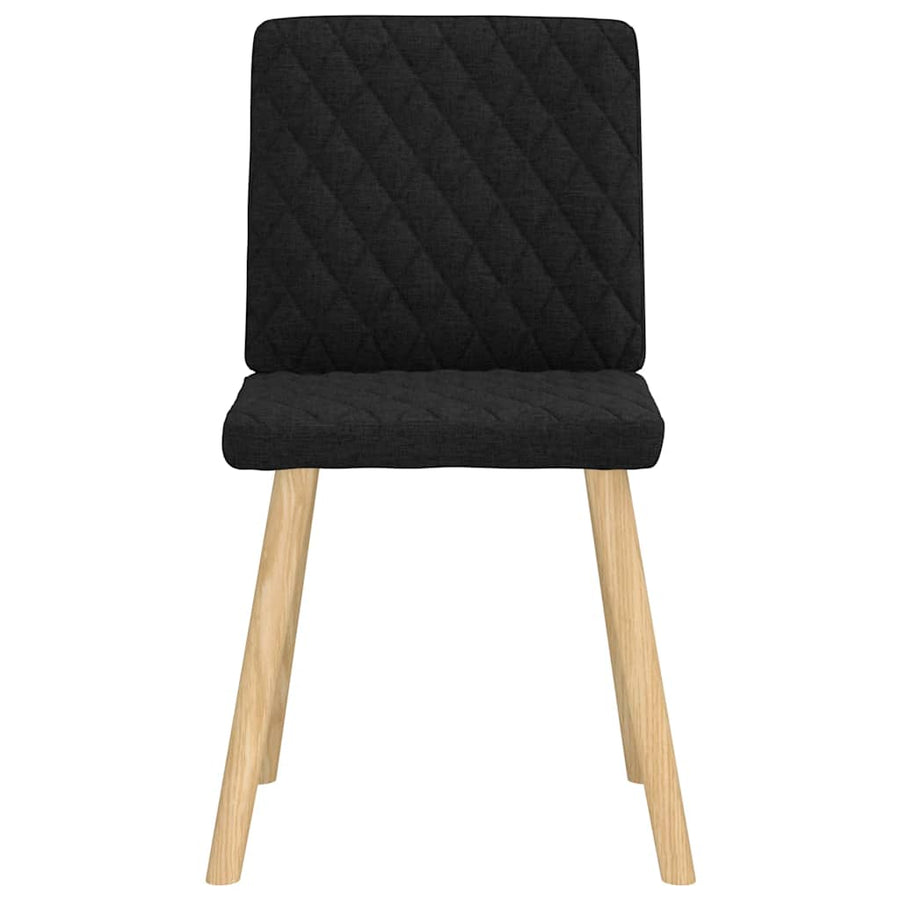 Eetkamerstoelen 6 st stof zwart