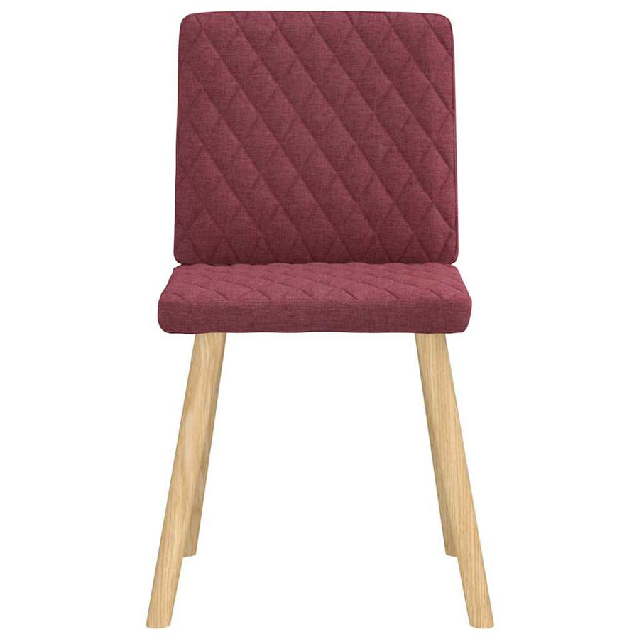 Eetkamerstoelen 6 st stof wijnrood