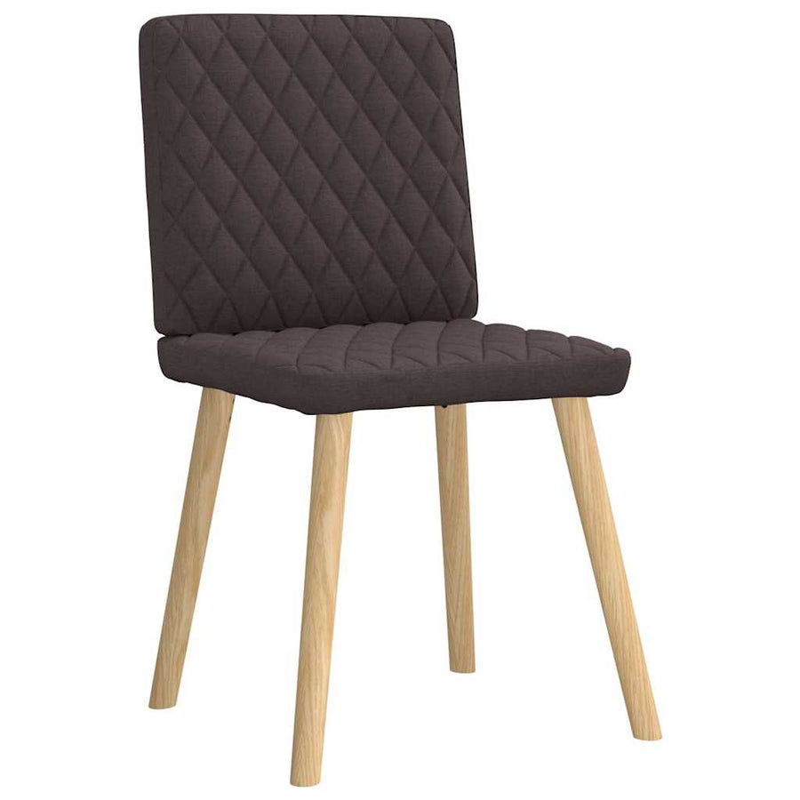 Eetkamerstoelen 6 st stof donkerbruin