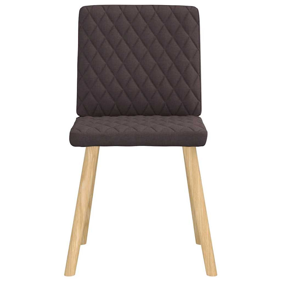 Eetkamerstoelen 6 st stof donkerbruin