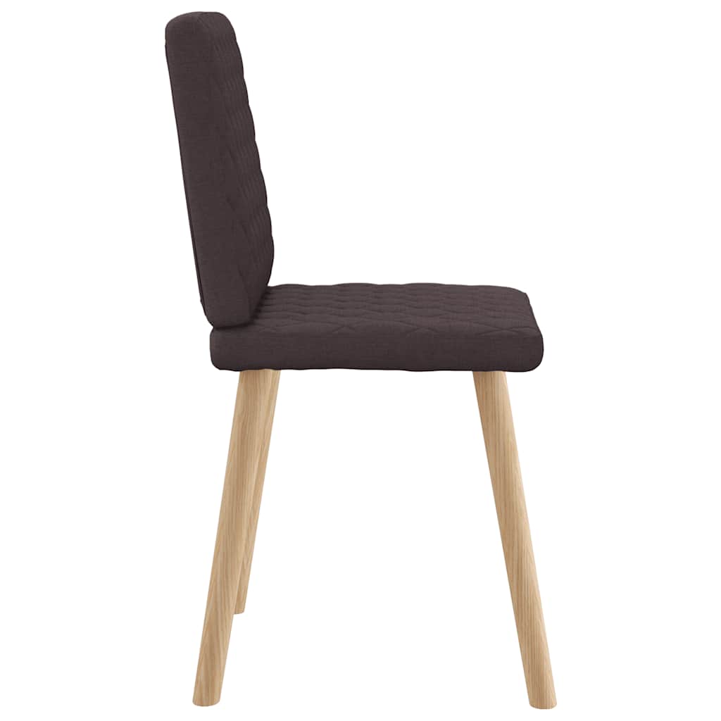 Eetkamerstoelen 6 st stof donkerbruin