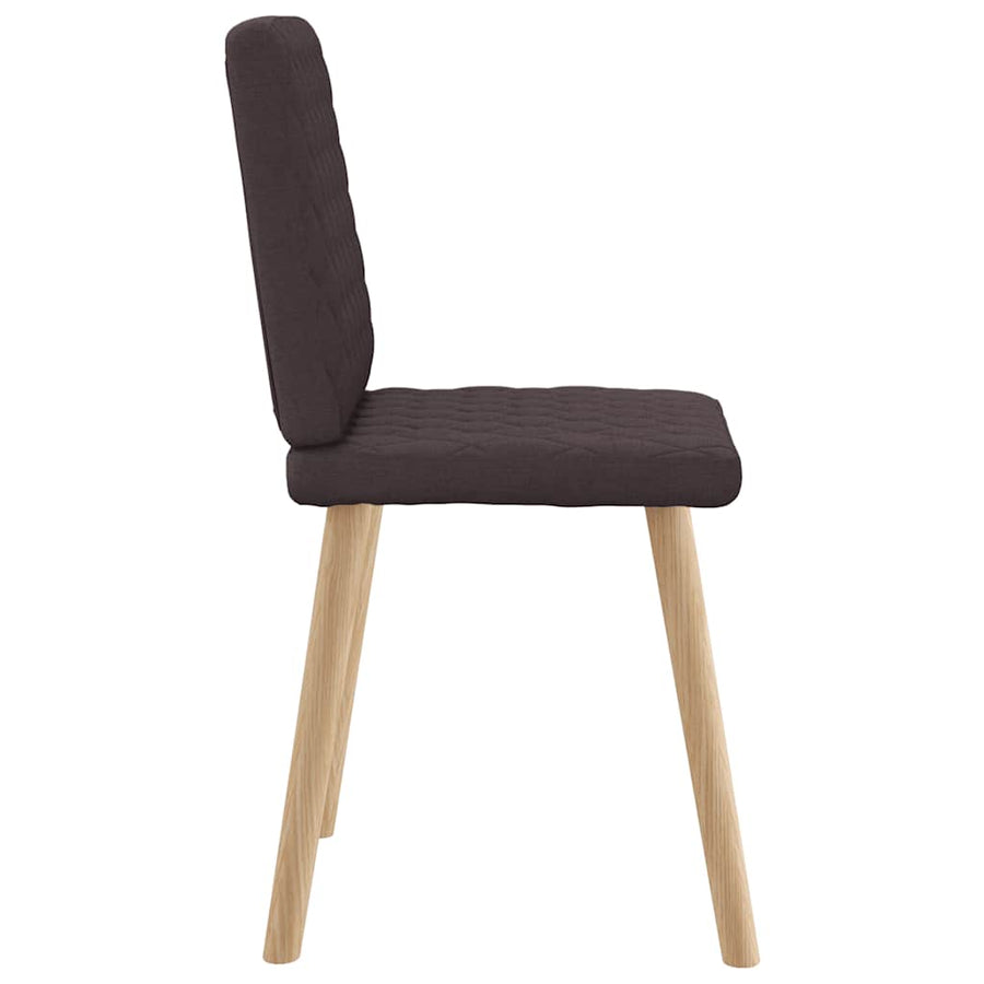 Eetkamerstoelen 6 st stof donkerbruin