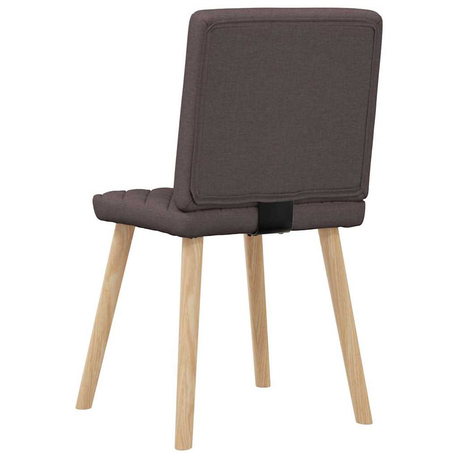 Eetkamerstoelen 6 st stof donkerbruin