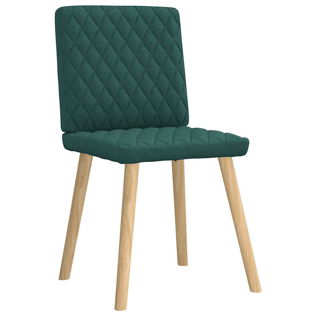 Eetkamerstoelen 6 st stof donkergroen
