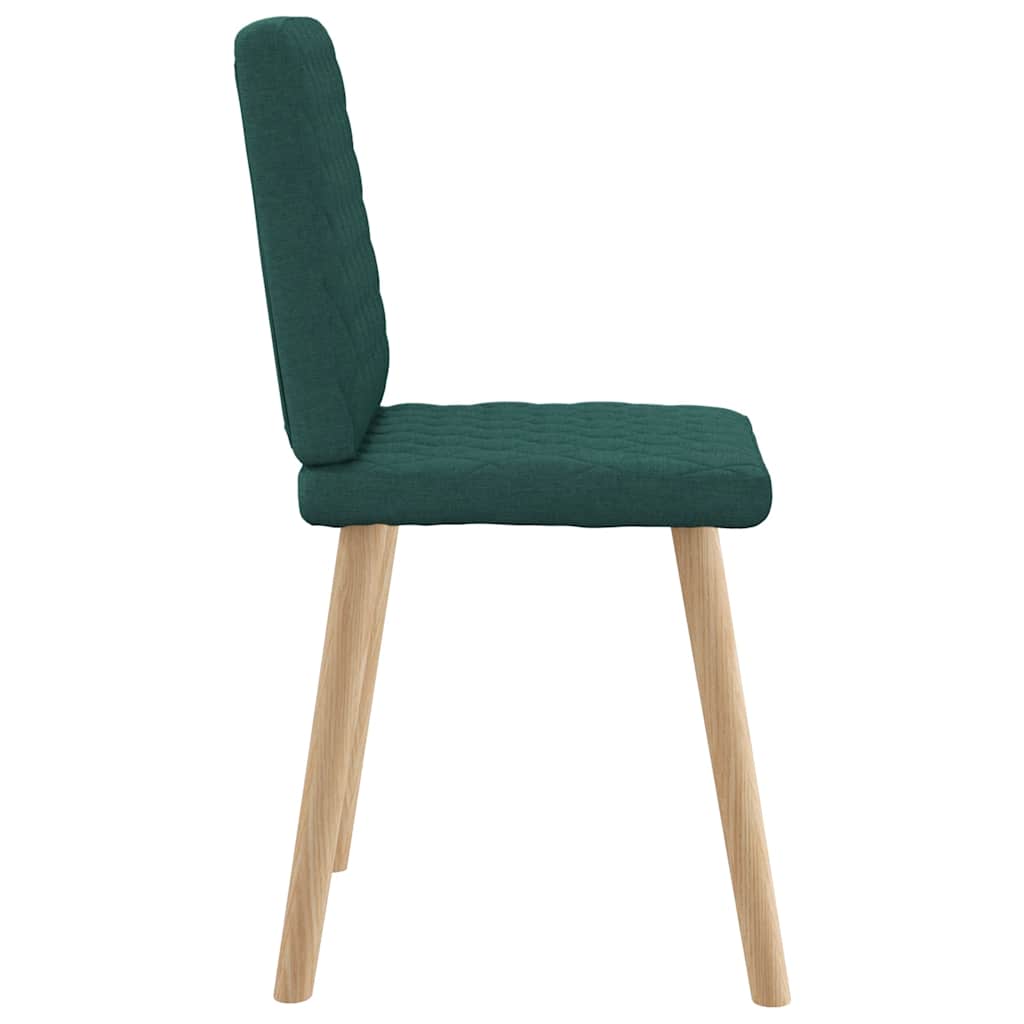 Eetkamerstoelen 6 st stof donkergroen