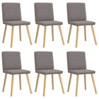 Eetkamerstoelen 6 stuks taupe stof