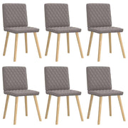 Eetkamerstoelen 6 stuks taupe stof