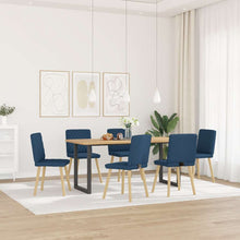 Eetkamerstoelen 6 st stof blauw