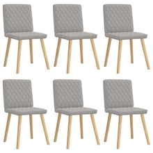Eetkamerstoelen 6 st stof wolk grijs