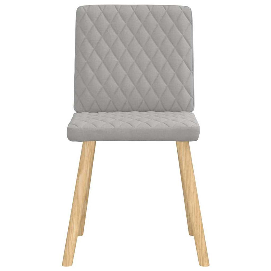 Eetkamerstoelen 6 st stof wolk grijs