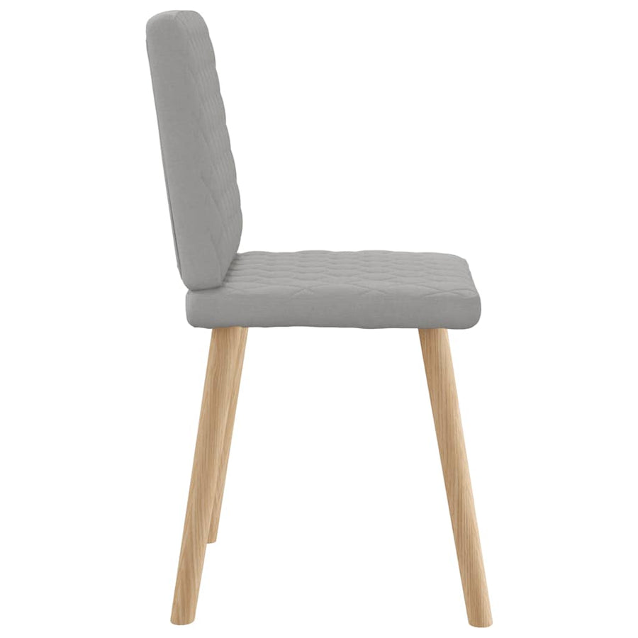 Eetkamerstoelen 6 st stof wolk grijs