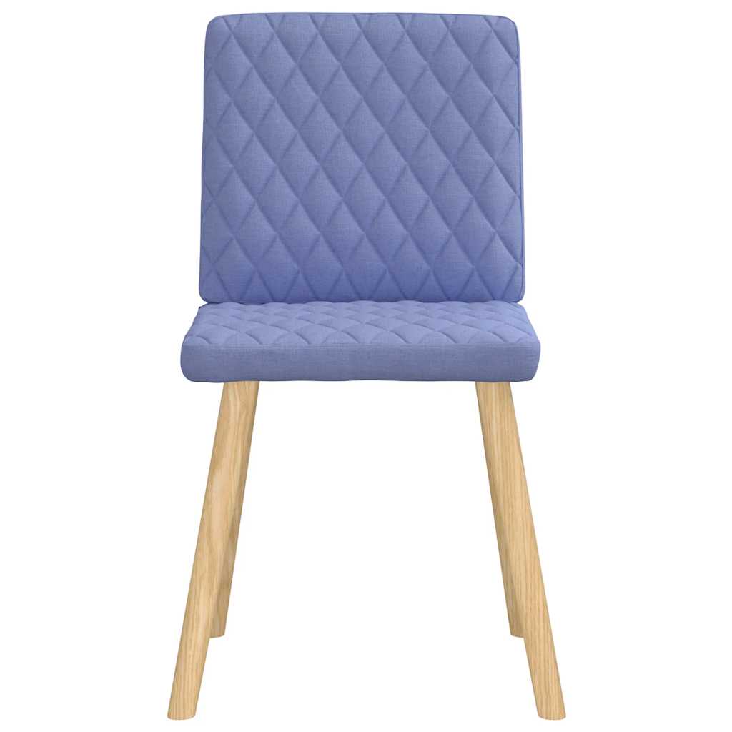 Eetkamerstoelen 6 st stof jeansblauw