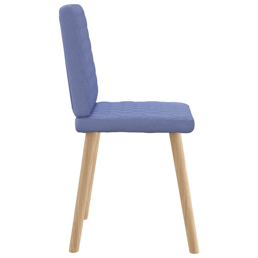 Eetkamerstoelen 6 st stof jeansblauw