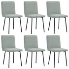 Eetkamerstoelen 6 st fluweel lichtgrijs 45x54x83 cm