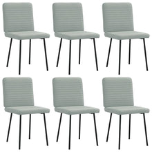 Eetkamerstoelen 6 st fluweel lichtgrijs