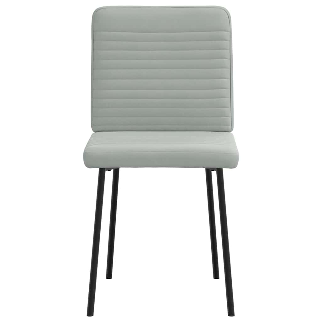 Eetkamerstoelen 6 st fluweel lichtgrijs