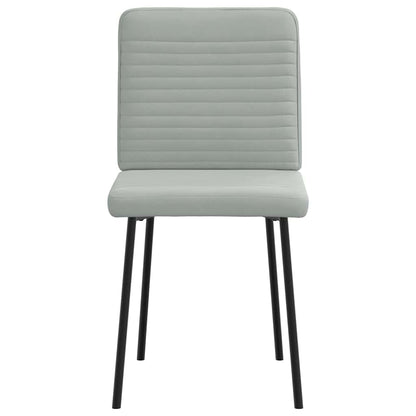 Eetkamerstoelen 6 st fluweel lichtgrijs