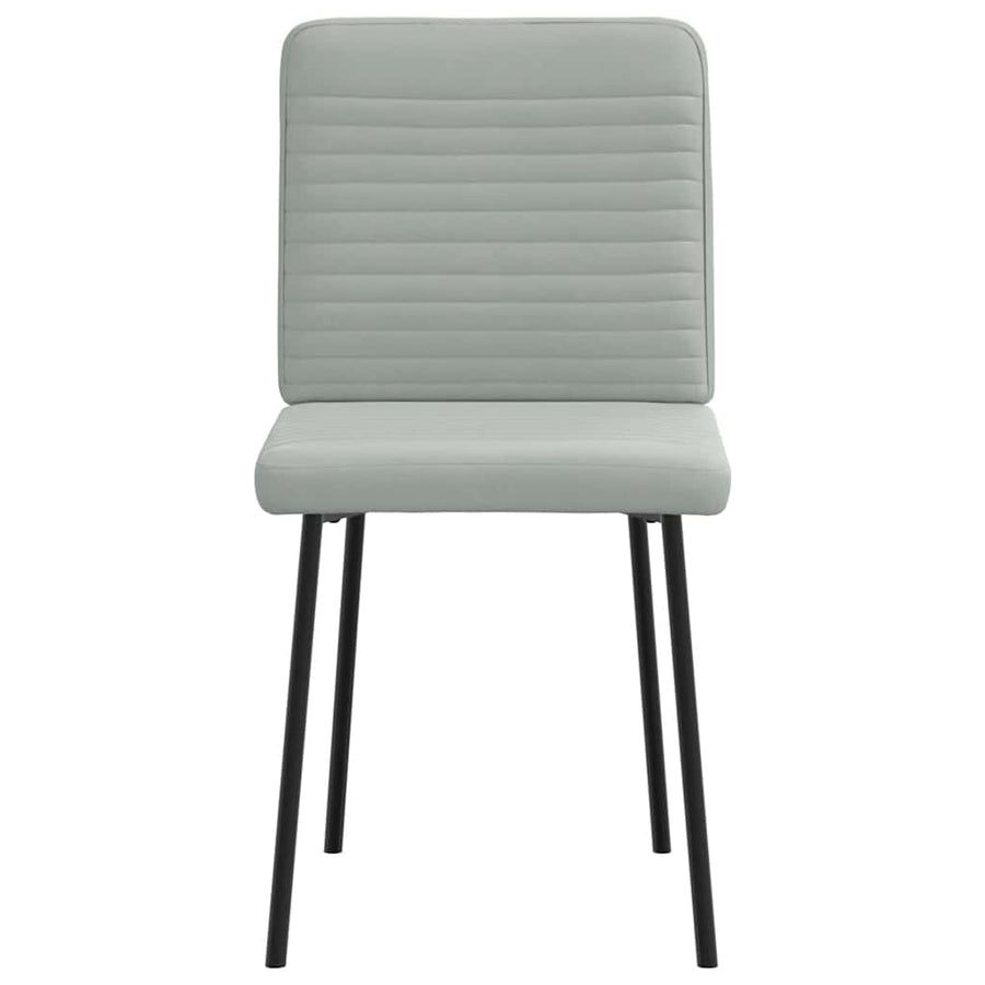Eetkamerstoelen 6 st fluweel lichtgrijs
