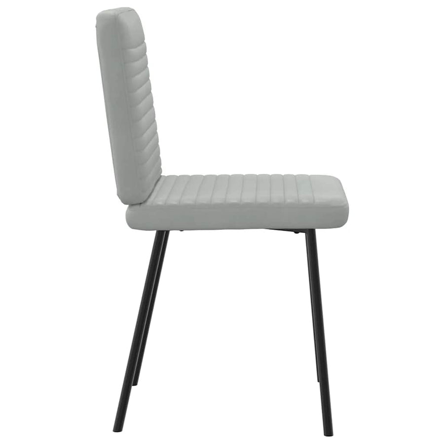 Eetkamerstoelen 6 st fluweel lichtgrijs