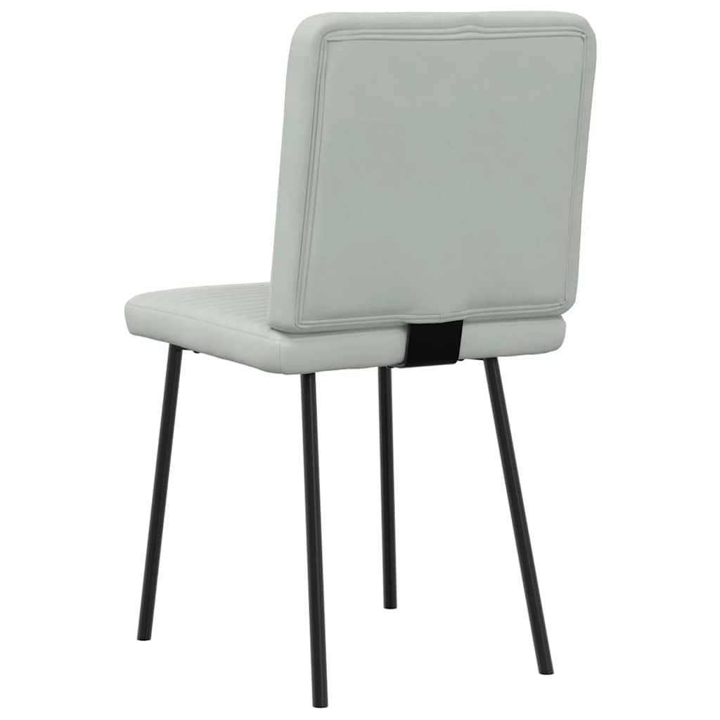 Eetkamerstoelen 6 st fluweel lichtgrijs