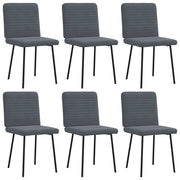 Eetkamerstoelen 6 st fluweel donkergrijs 45x54x83 cm