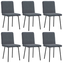 Eetkamerstoelen 6 st fluweel donkergrijs