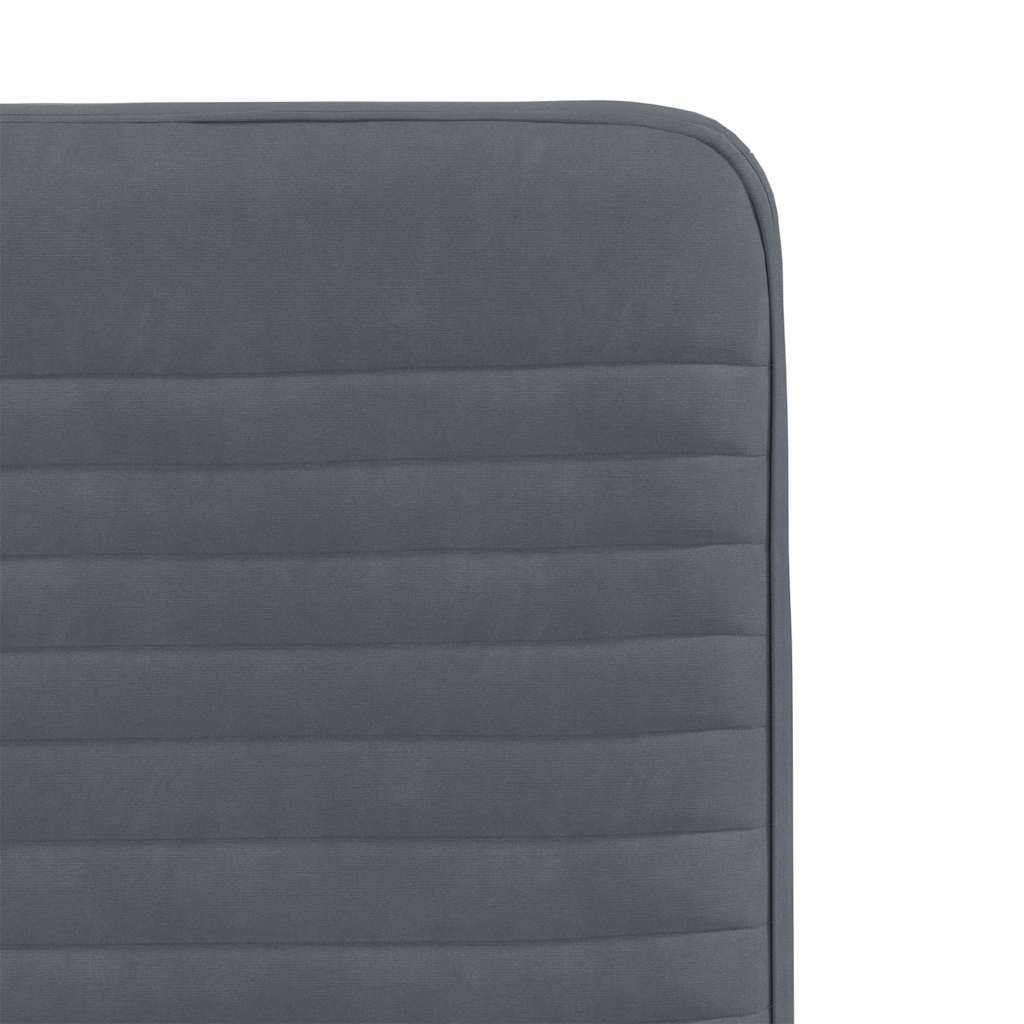 Eetkamerstoelen 6 st fluweel donkergrijs