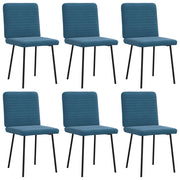 Eetkamerstoelen 6 st fluweel blauw 45x54x83 cm
