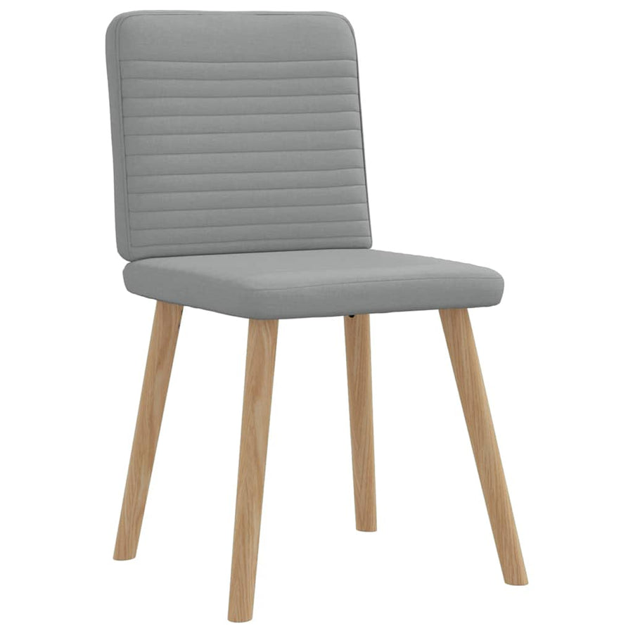 Eetkamerstoelen 6 st stof lichtgrijs