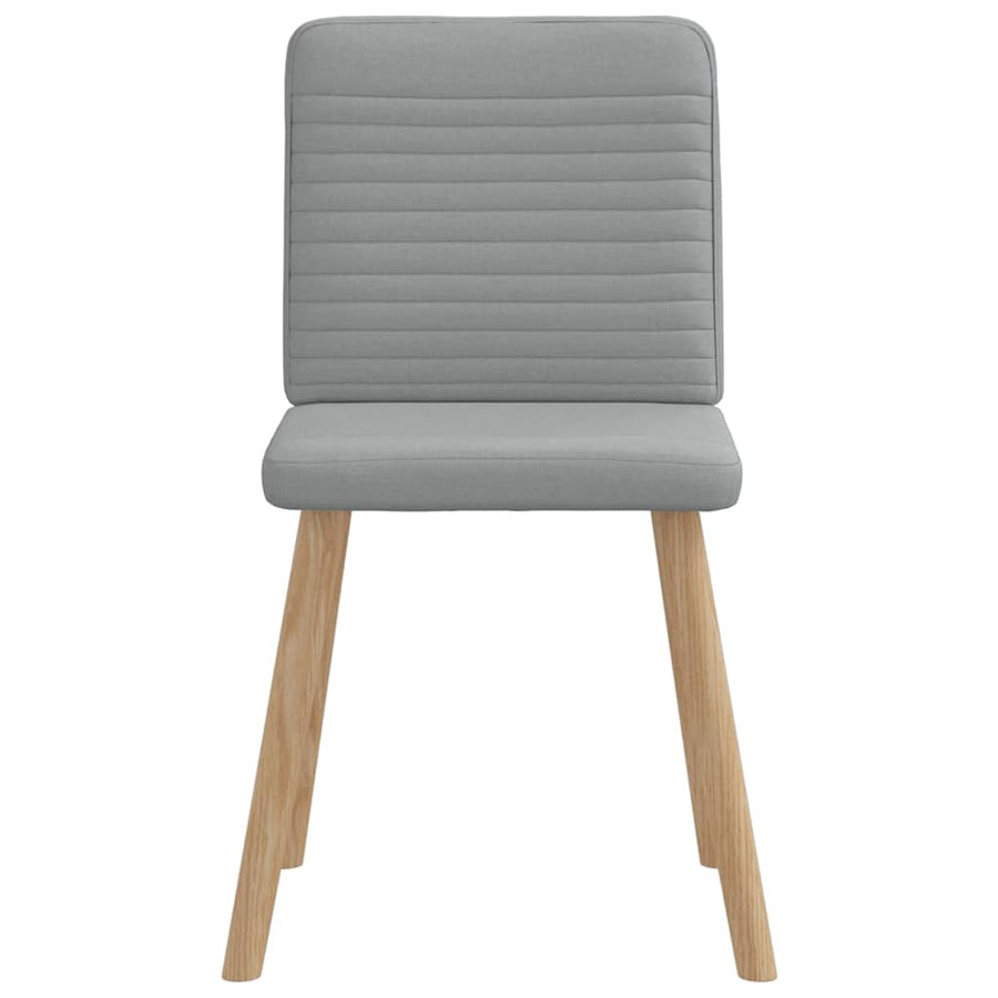 Eetkamerstoelen 6 st stof lichtgrijs