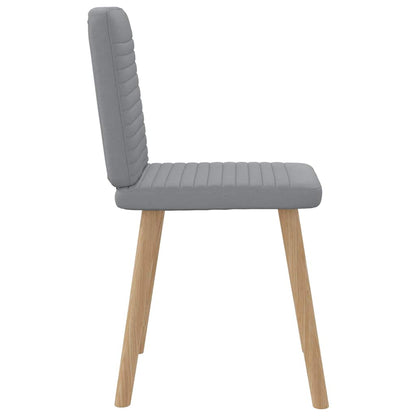 Eetkamerstoelen 6 st stof lichtgrijs