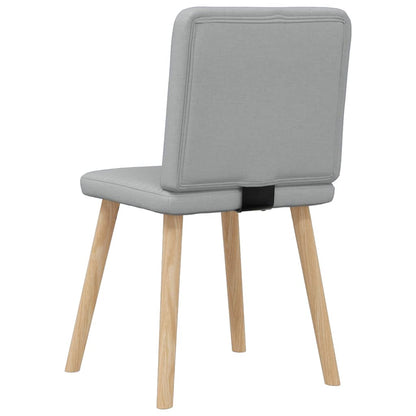Eetkamerstoelen 6 st stof lichtgrijs