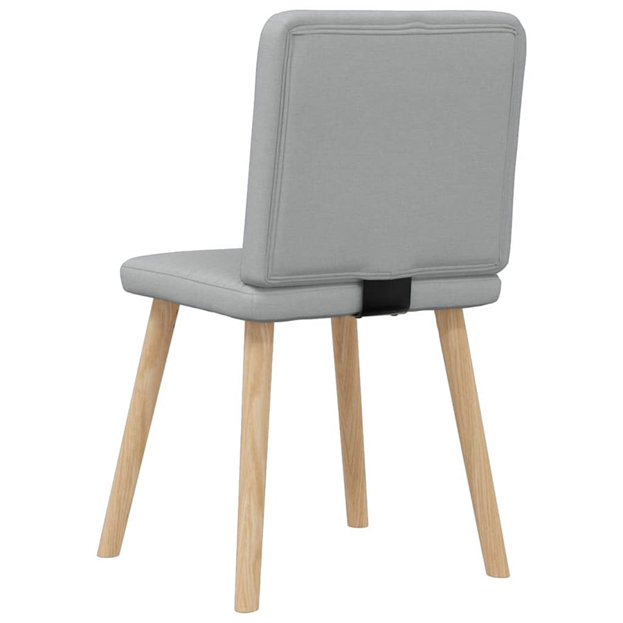 Eetkamerstoelen 6 st stof lichtgrijs