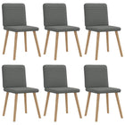 Dining chairs 6 pcs fabric dark gray