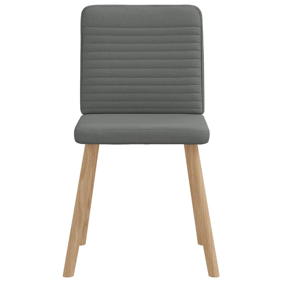 Eetkamerstoelen 6 st stof donkergrijs
