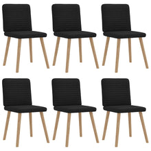 Eetkamerstoelen 6 st stof zwart