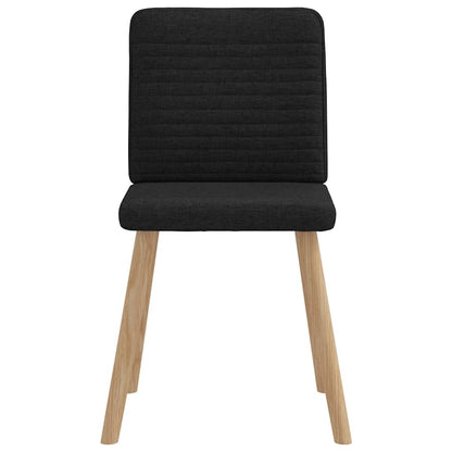 Eetkamerstoelen 6 st stof zwart