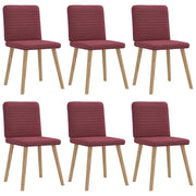 Eetkamerstoelen 6 st wijnrood 45x54x86 cm