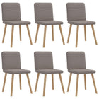 Dining chairs 6 pcs fabric taupe