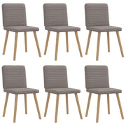 Eetkamerstoelen 6 stuks stof taupe 45x54x86 cm