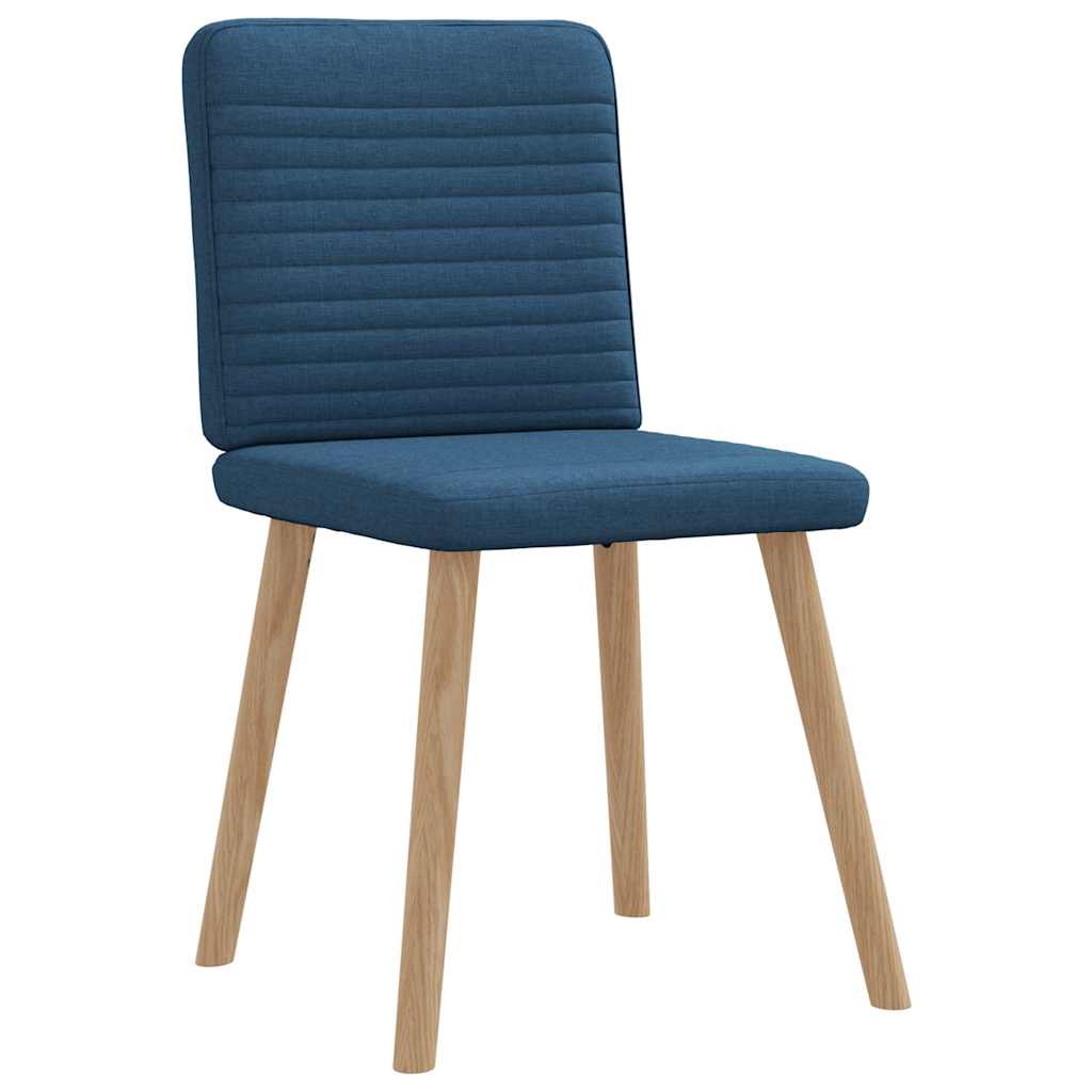 Eetkamerstoelen 6 st stof blauw