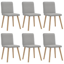 Eetkamerstoelen 6 st stof wolk grijs