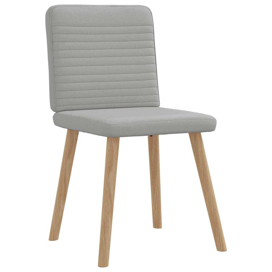 Eetkamerstoelen 6 st stof wolk grijs