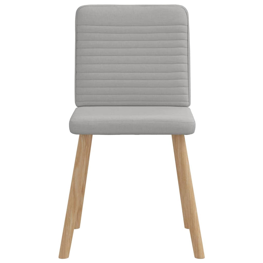 Eetkamerstoelen 6 st stof wolk grijs