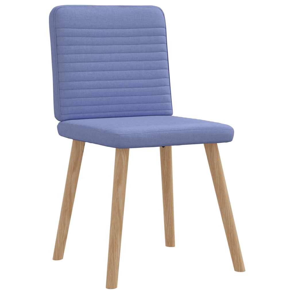 Eetkamerstoelen 6 st stof jeansblauw