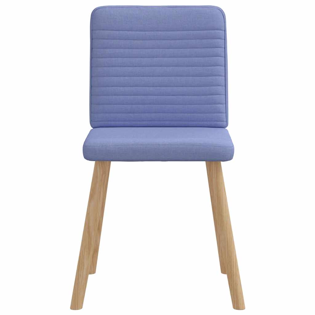 Eetkamerstoelen 6 st stof jeansblauw