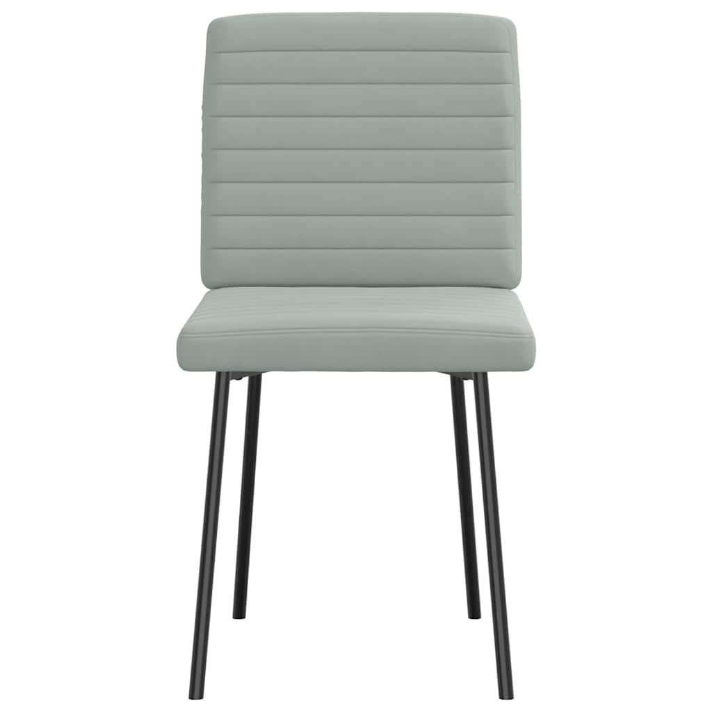 Eetkamerstoelen 6 st fluweel lichtgrijs